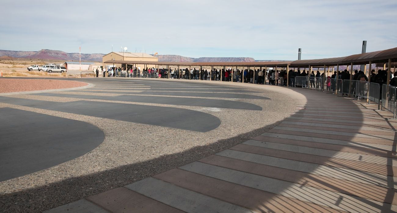 Line for Skywalk Shuttle