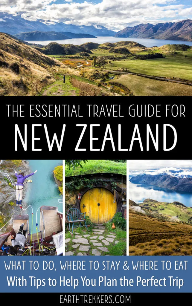 Pinterest pin for the Earth Trekkers Essential Travel Guide for New Zealand.