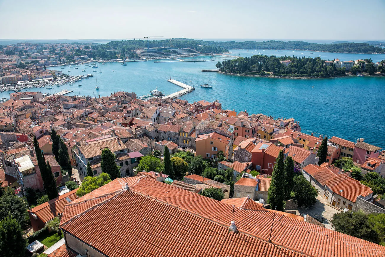 Overlooking Rovinj Istria itinerary