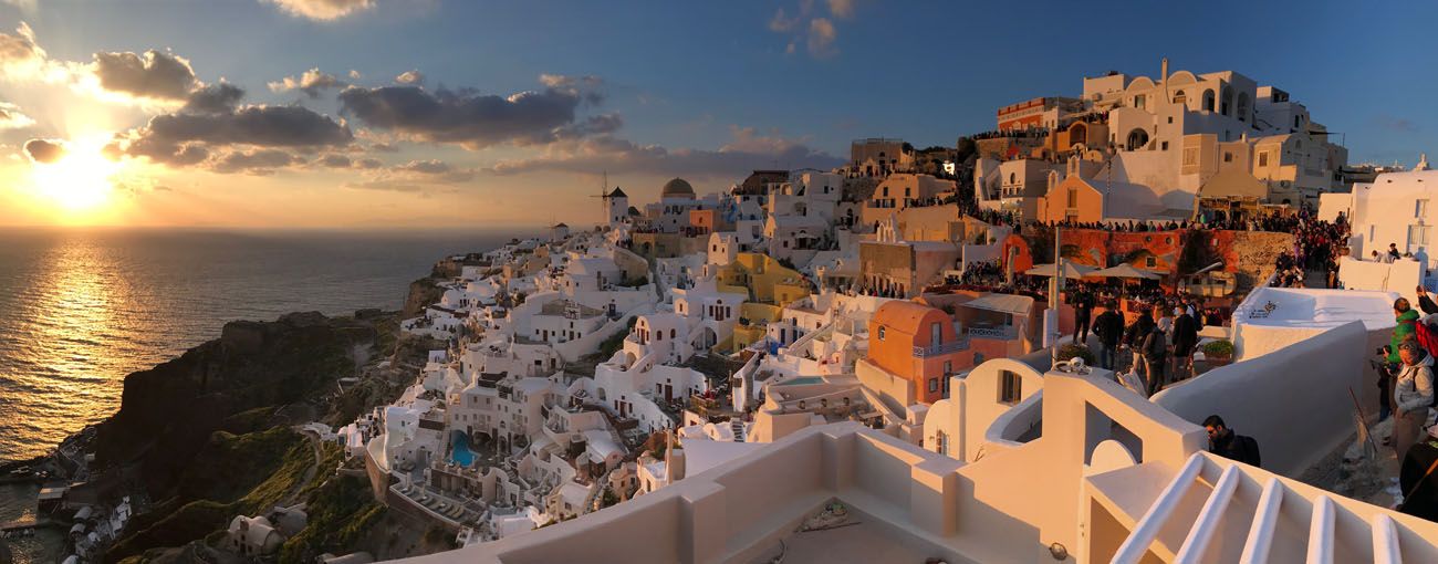 Oia Sunset Panorama