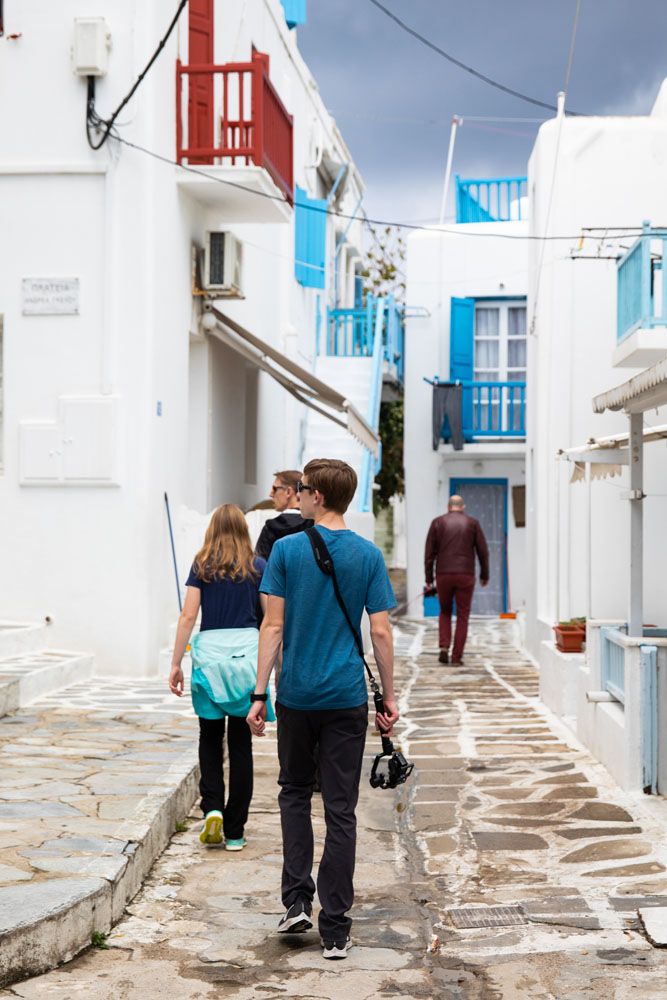 Walking through Mykonos