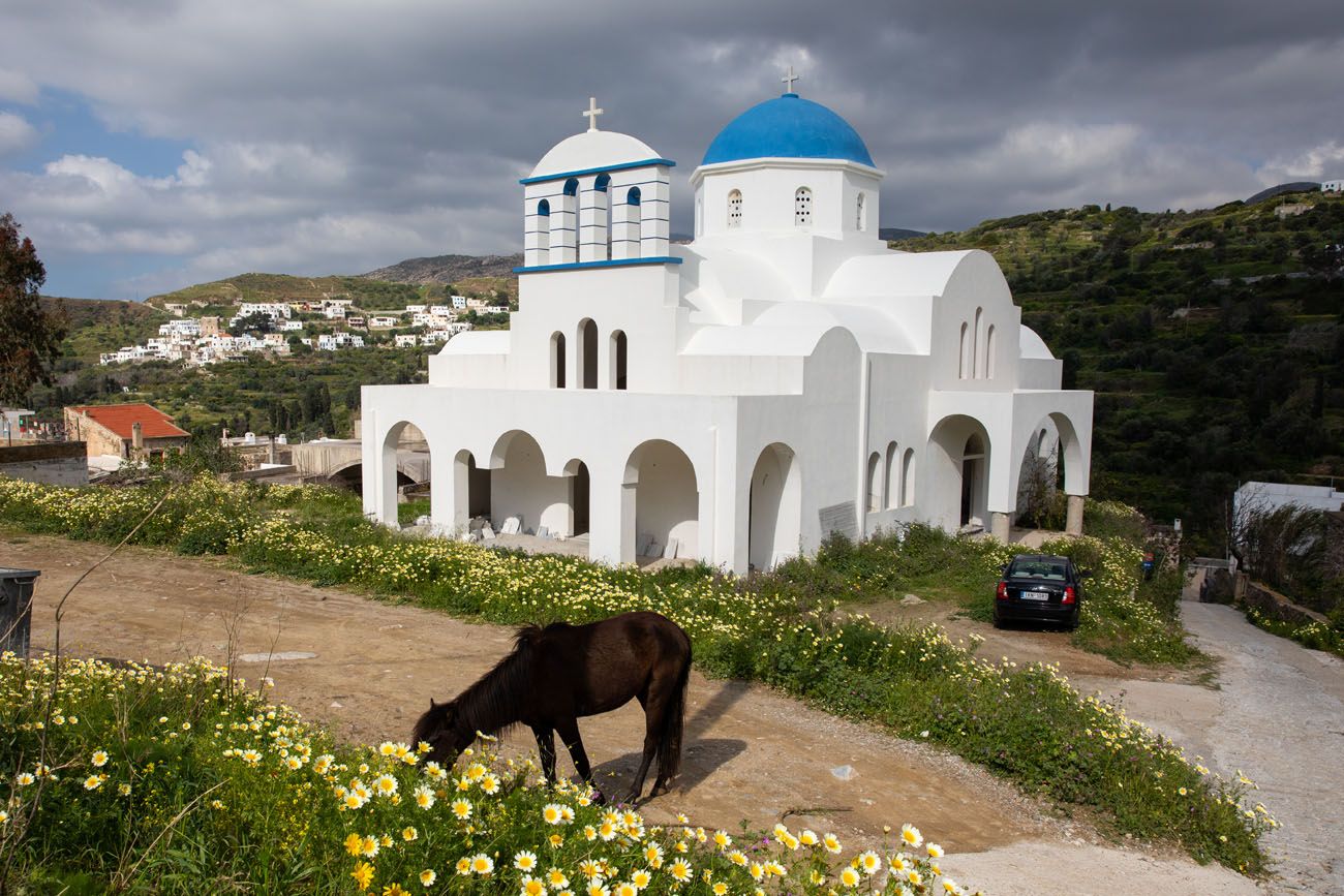 Blue Dome Church in Naxos
