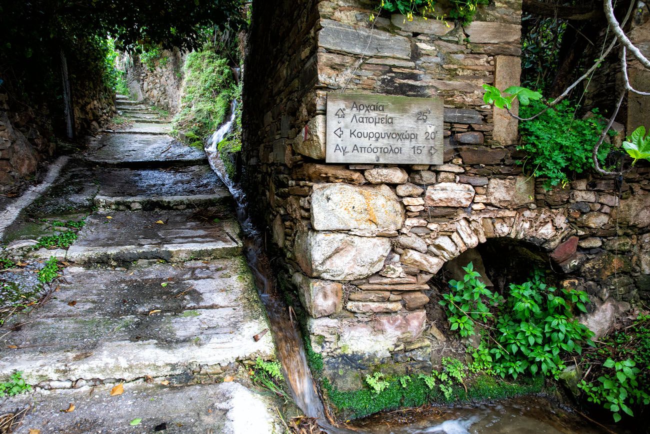 Naxos Hiking Sign