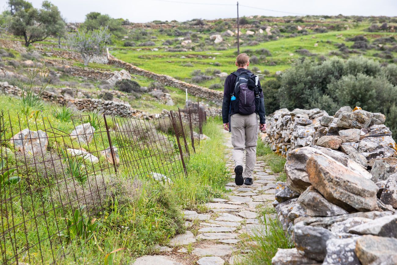 Walking to Kouros Naxos
