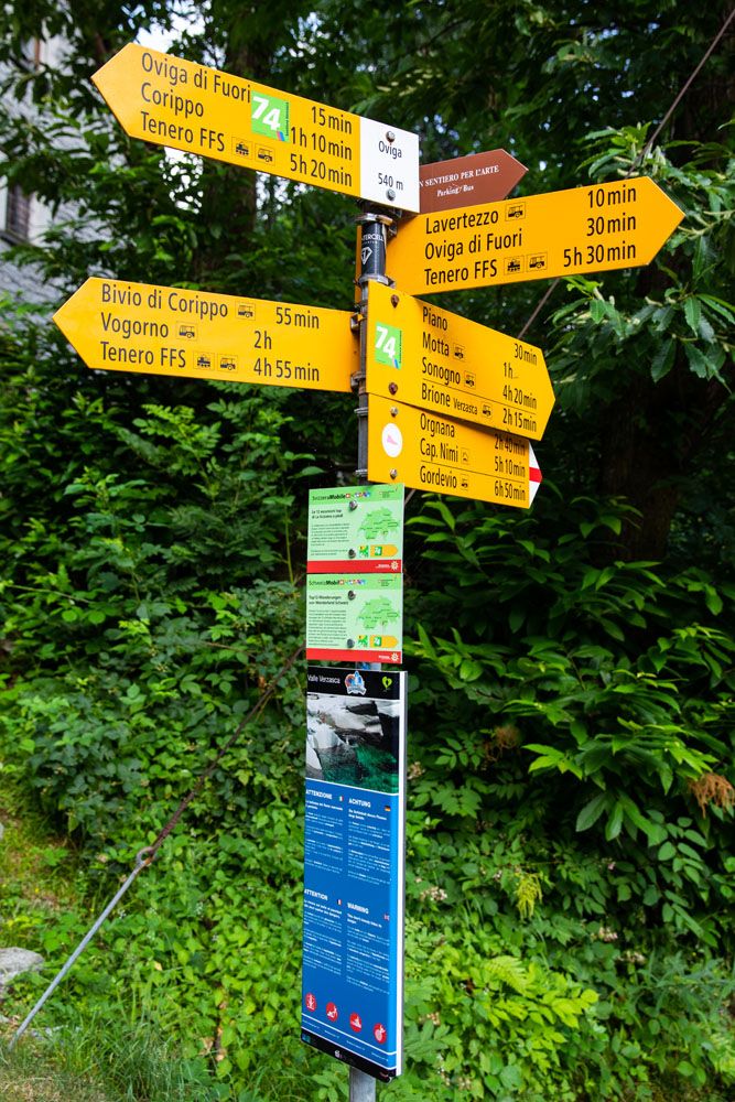 Verzasca Hiking Sign