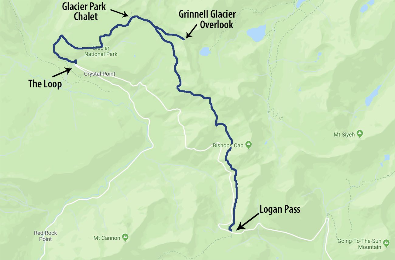 Map Highline Trail