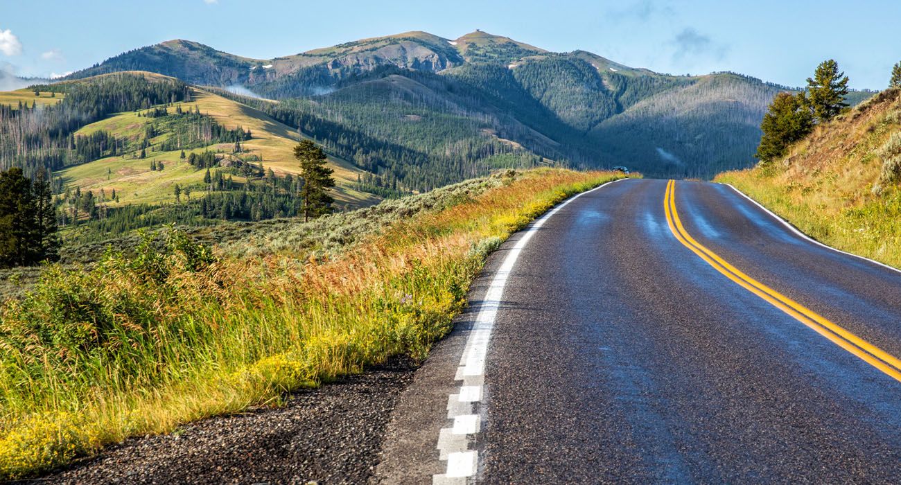 Driving in Yellowstone