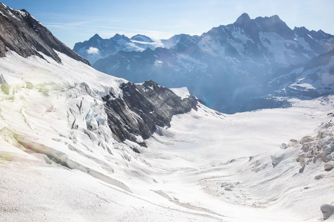 First View of the Glacier how to visit Jungfraujoch