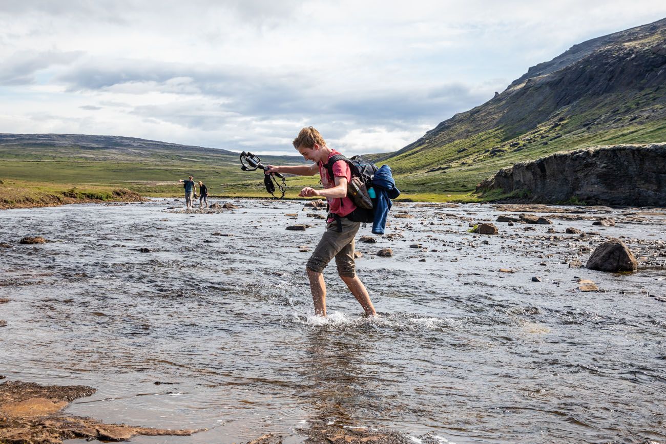 Glymur River Crossing