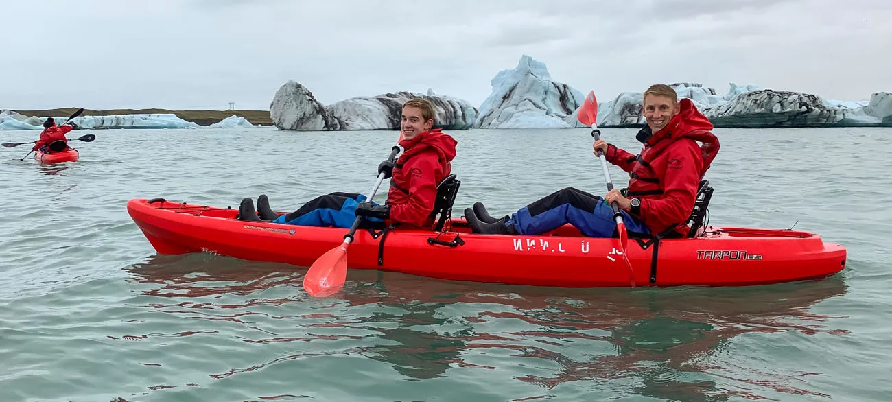 Kayaking Jokulsarlon