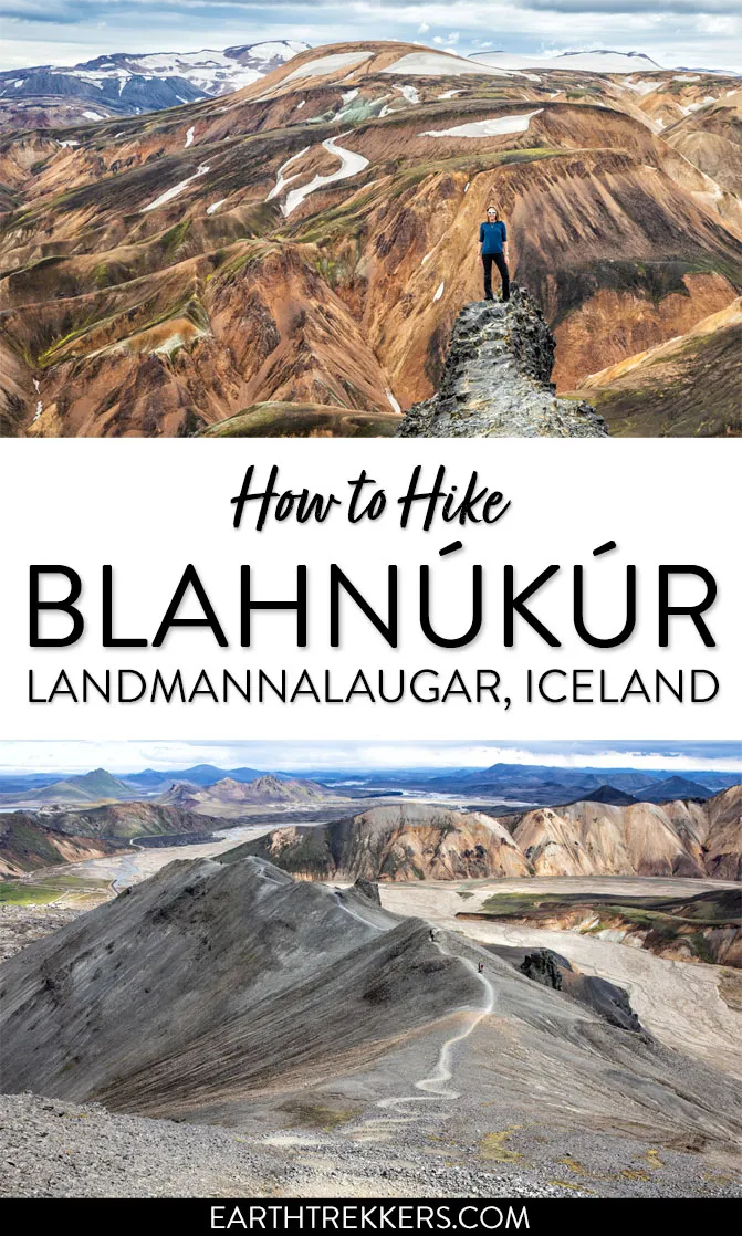 How to hike Blahnukur in Landmannalaugar, Iceland.