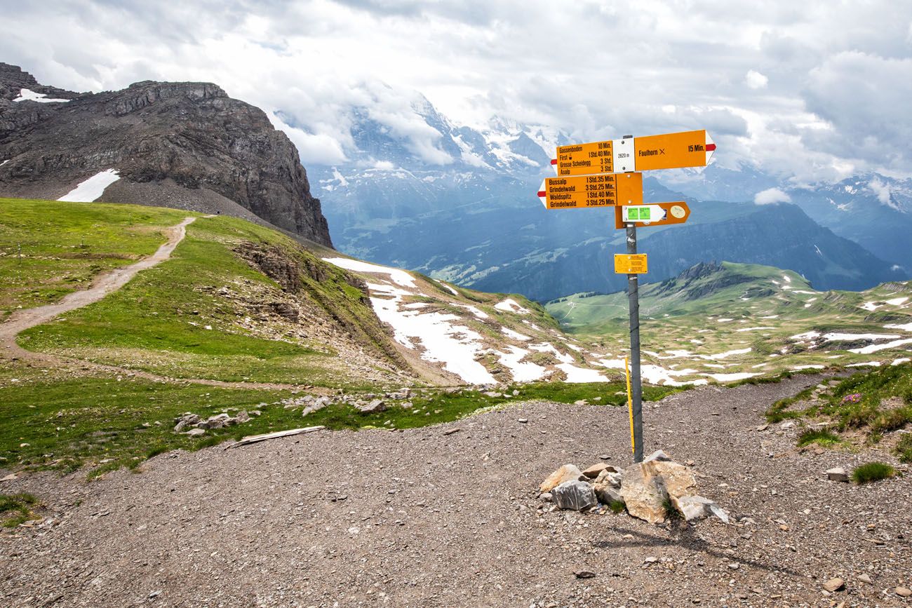 Hiking Sign Switzerland