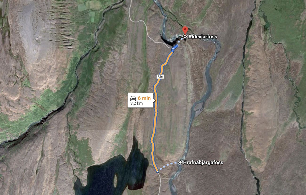 Hrafnabjargafoss Map