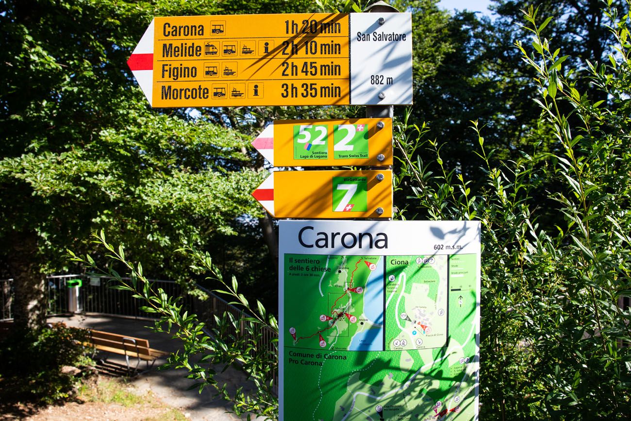 San Salvatore Hiking Sign