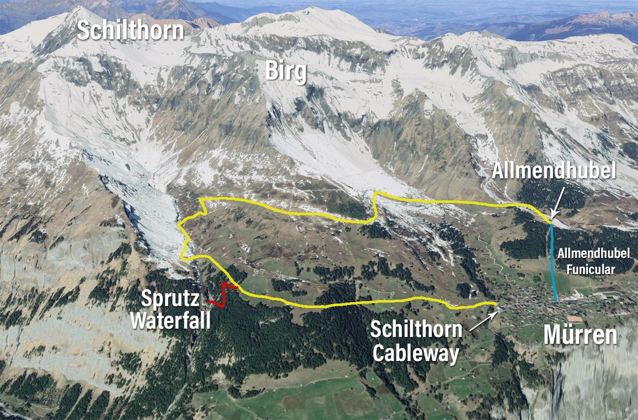 Northface Trail Map Murren Switzerland