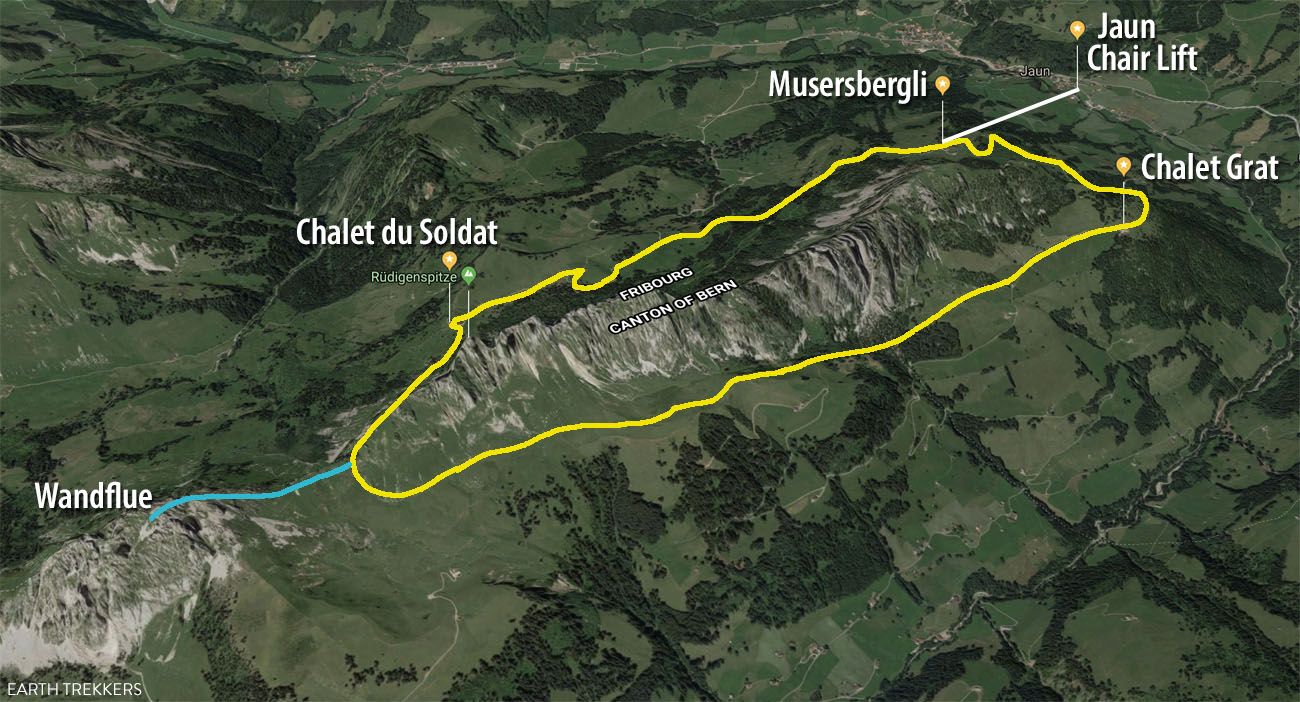 Gastlosen Trail Map