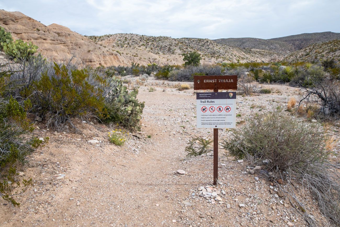 Ernst Tinaja Trailhead