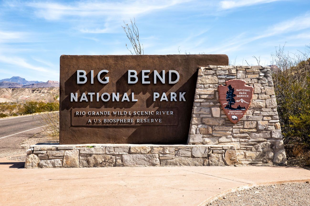 Big Bend National Park Sign