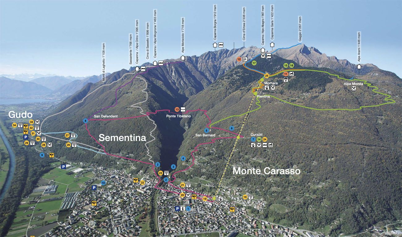 Day Trips from Lugano Map of Bridge