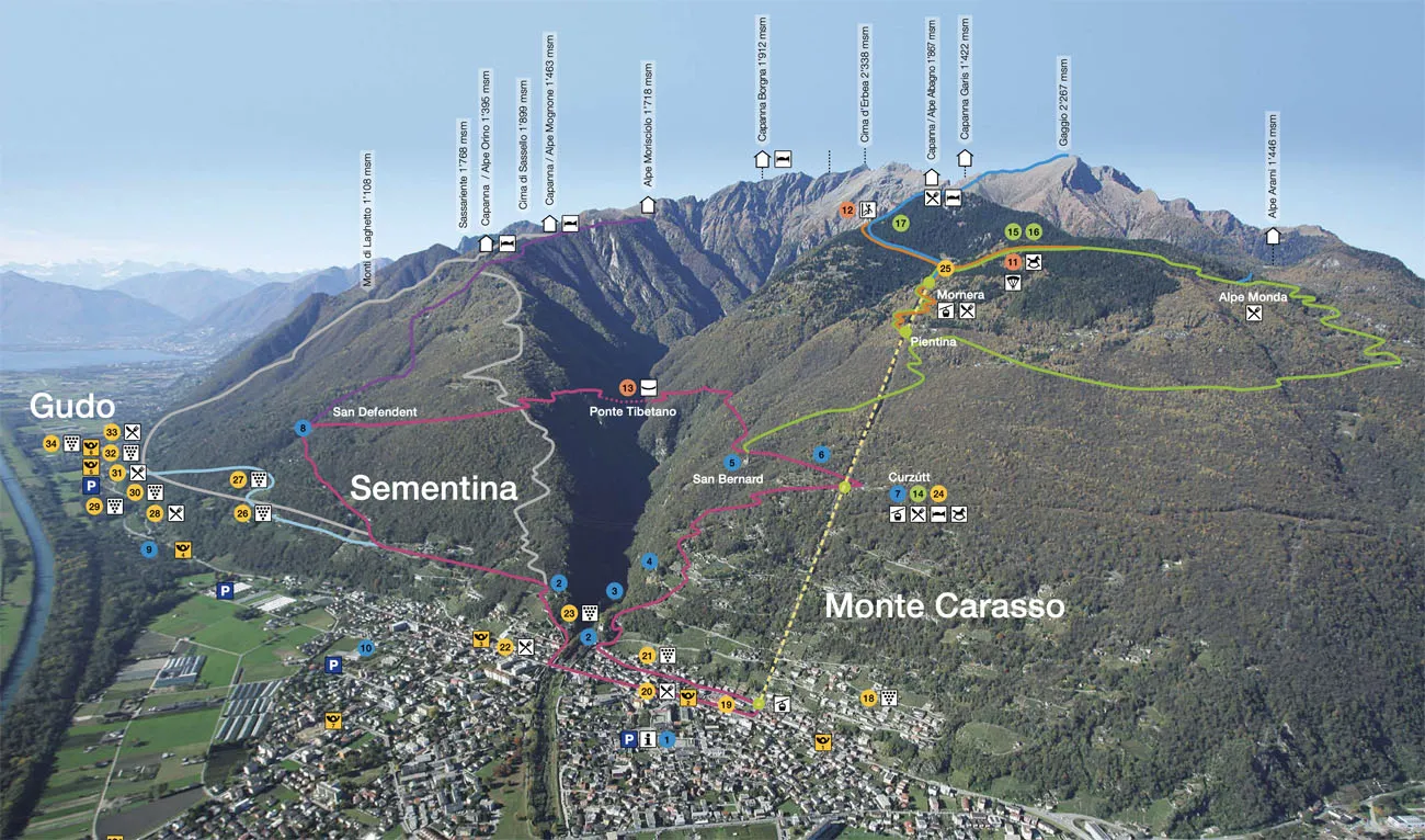 Day Trips from Lugano Map of Bridge