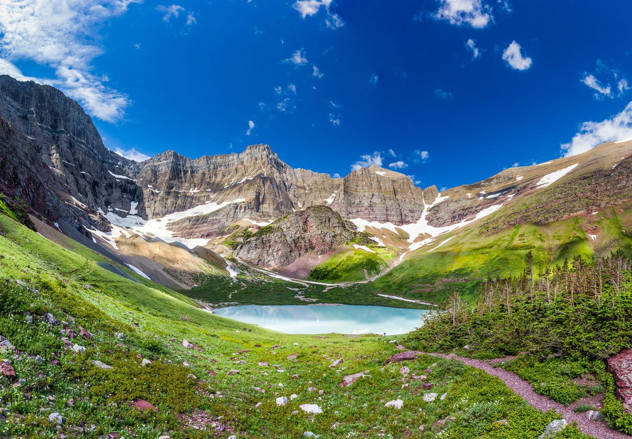 Glacier Cracker Lake best hikes in Glacier National Park