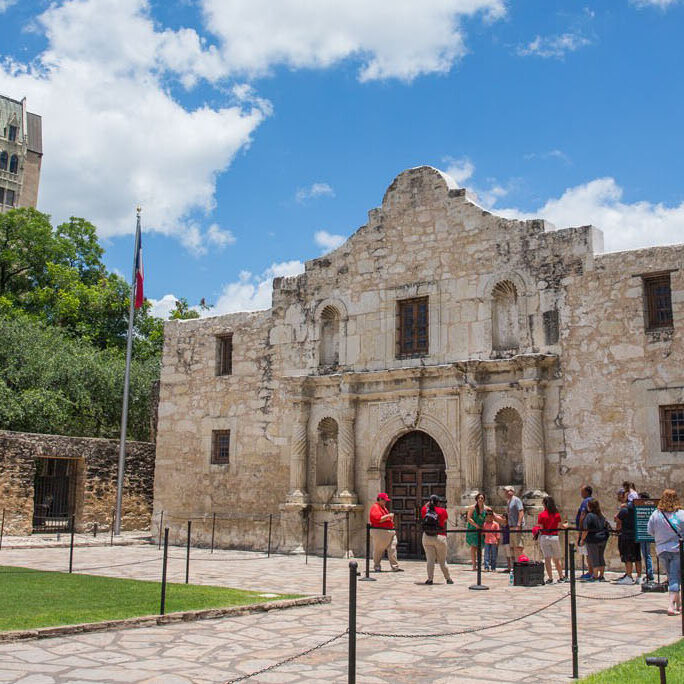 Charme En Carrelage écrasé Du Cœur Du Texas (Alamo) - Souvenir De San Antonio, Pierre Rouge