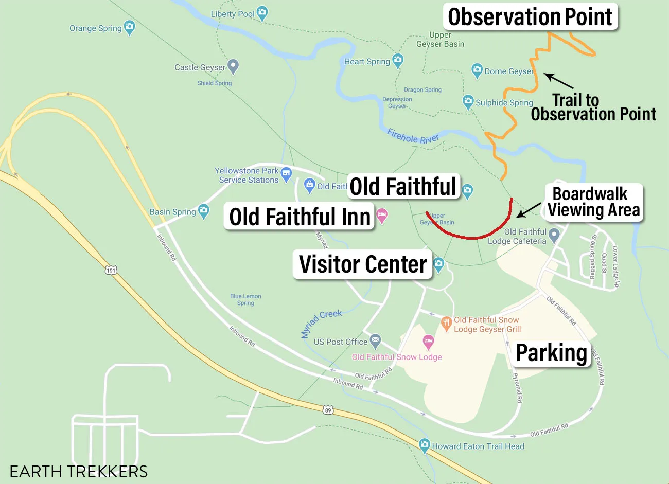 Map of Old Faithful