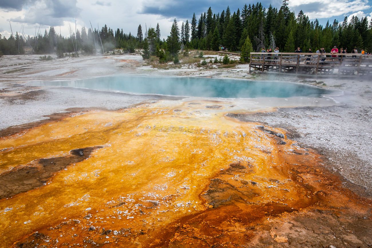 West Thumb geyser basins in Yellowstone