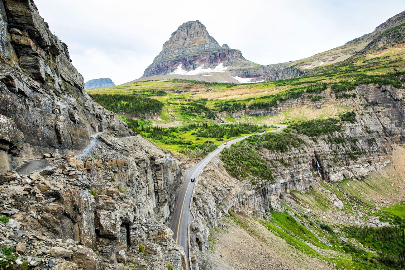 Logan Pass from Highline Trail Glacier National Park Itinerary