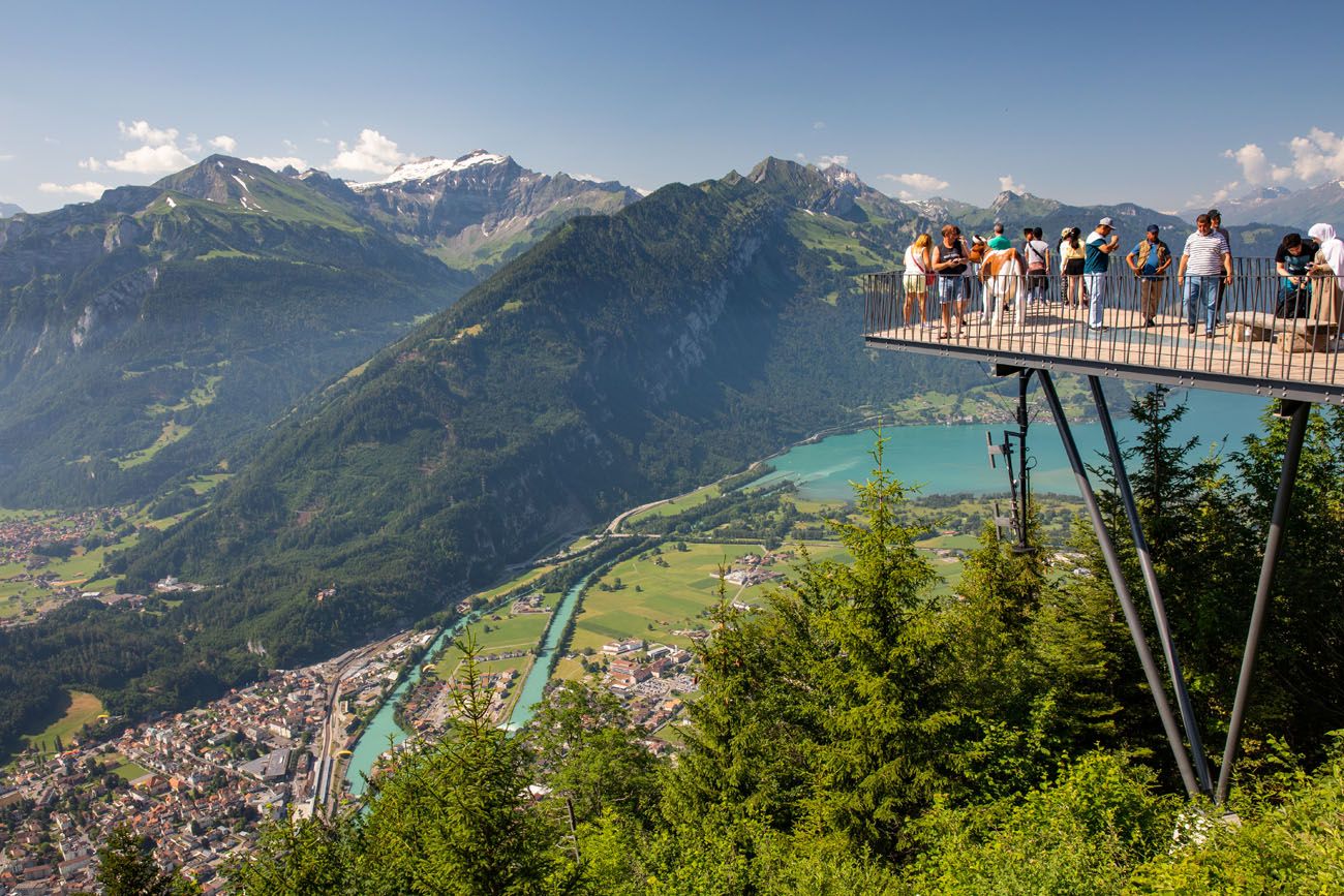 Overlooking Interlaken day trips from Lausanne