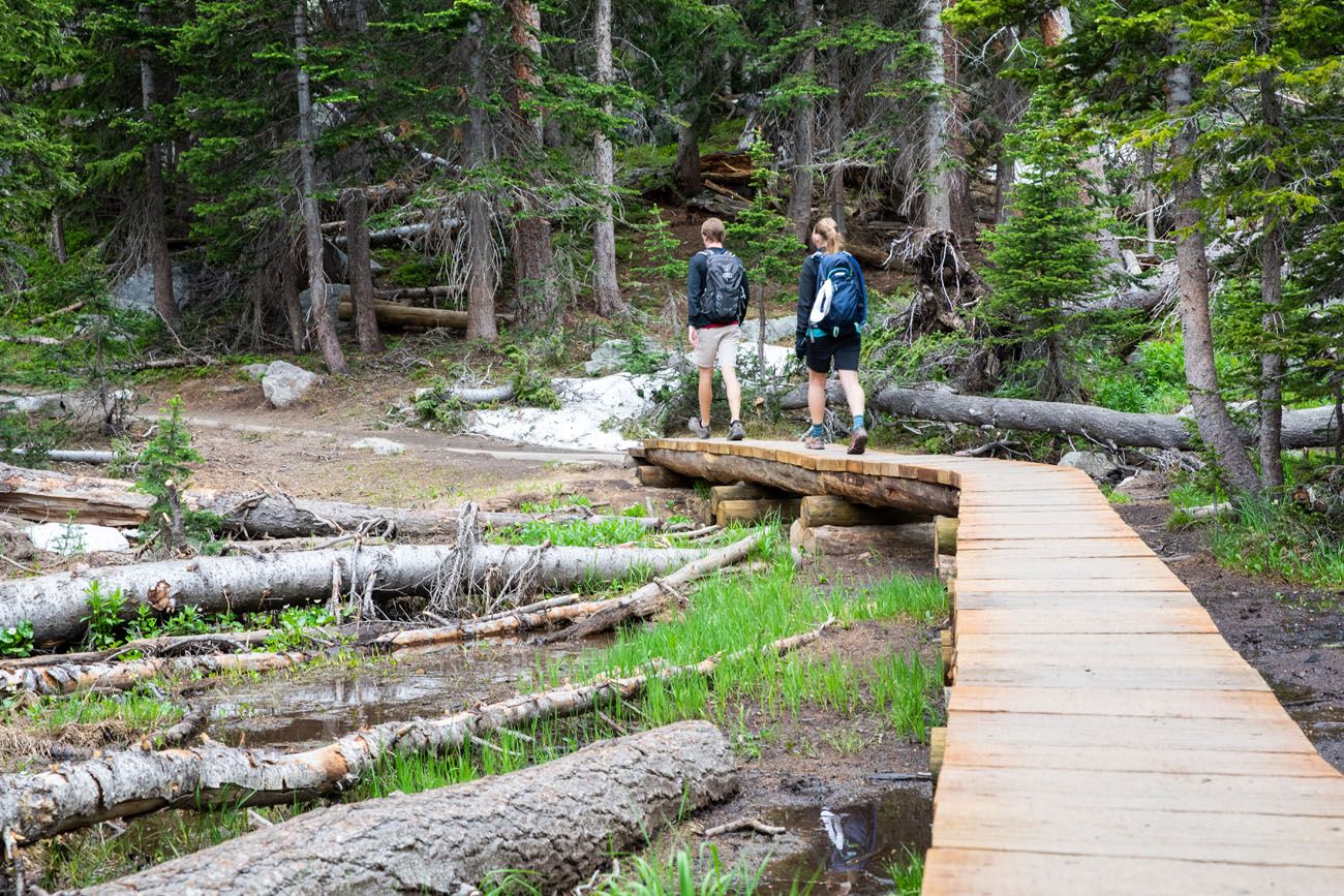 Bridge on Trail to Sky Pond