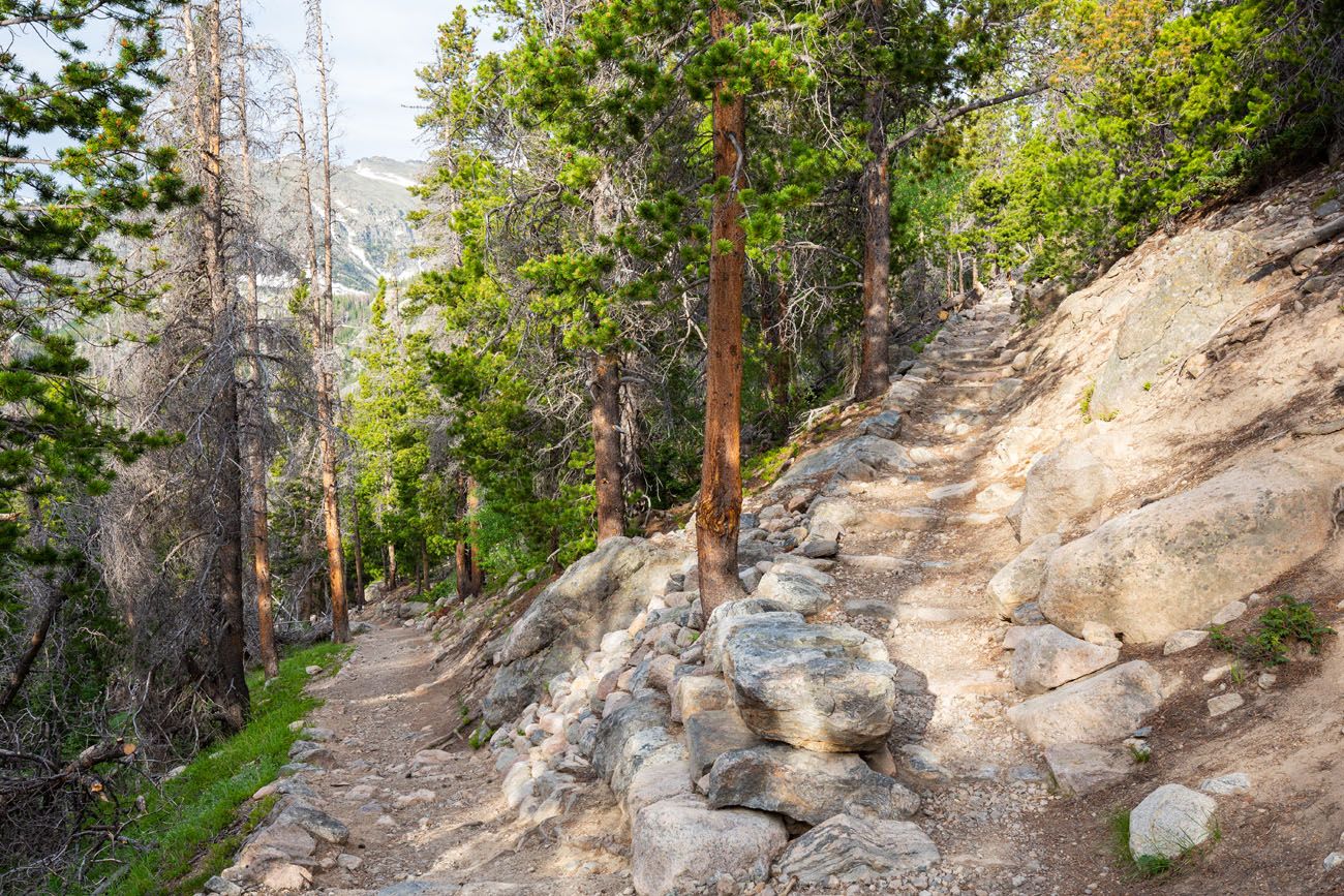 Rocky hiking trail