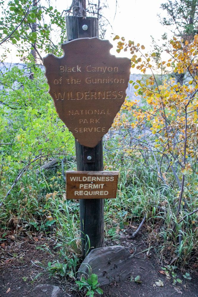 Black Canyon Wilderness Sign