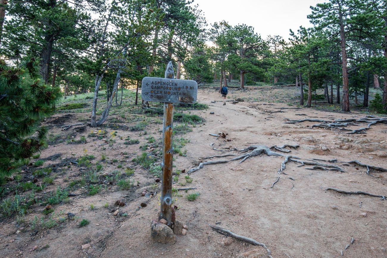 Deer Mountain Hike Sign