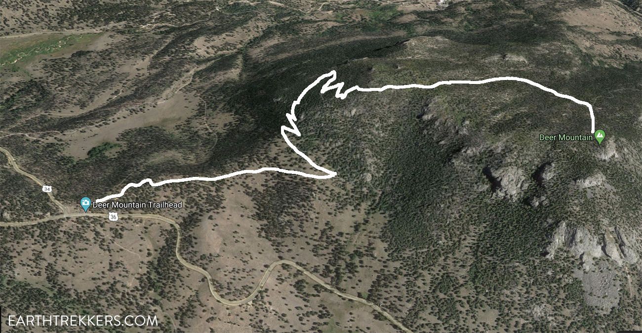 Deer Mountain Hiking Map