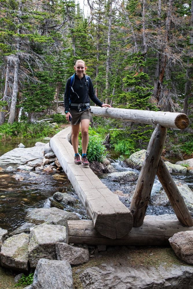 Kara on Log Bridge