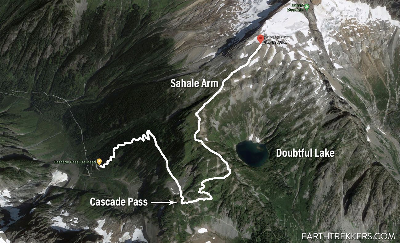 Sahale Arm Hike Map