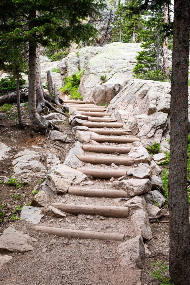 Stairs to Emerald Lake