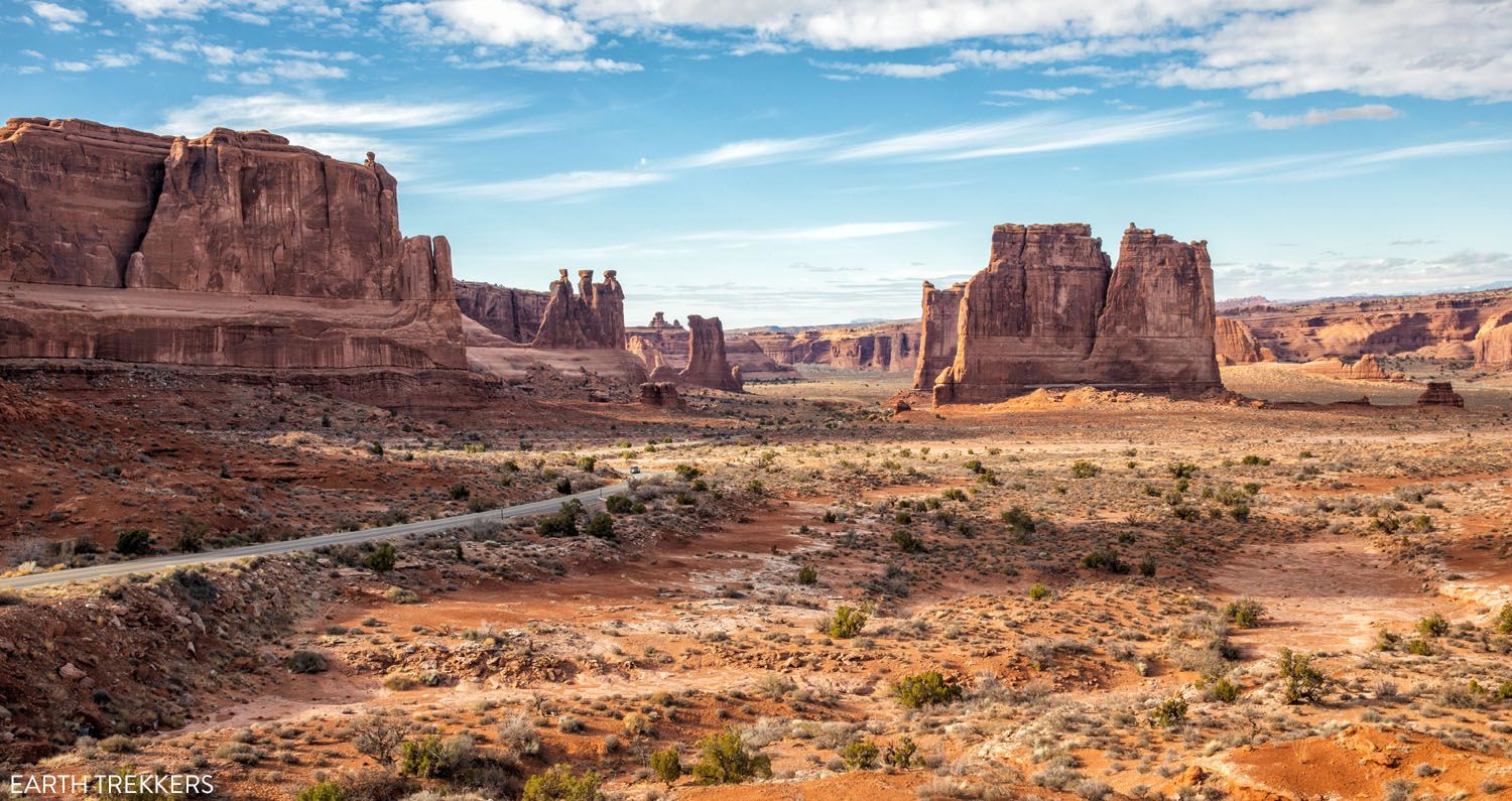 Driving in Arches National Park