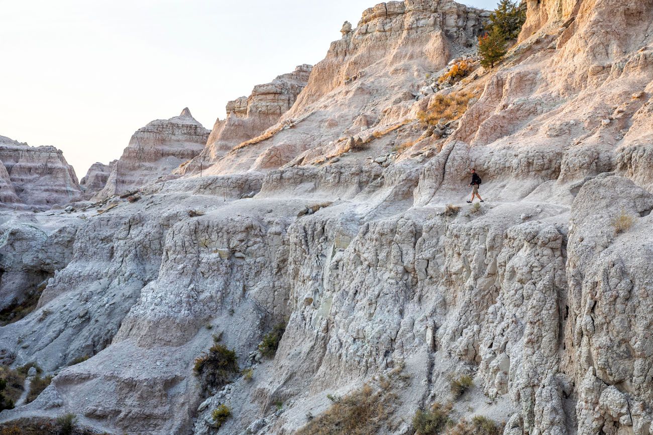 Notch Trail Badlands short hikes in the national parks