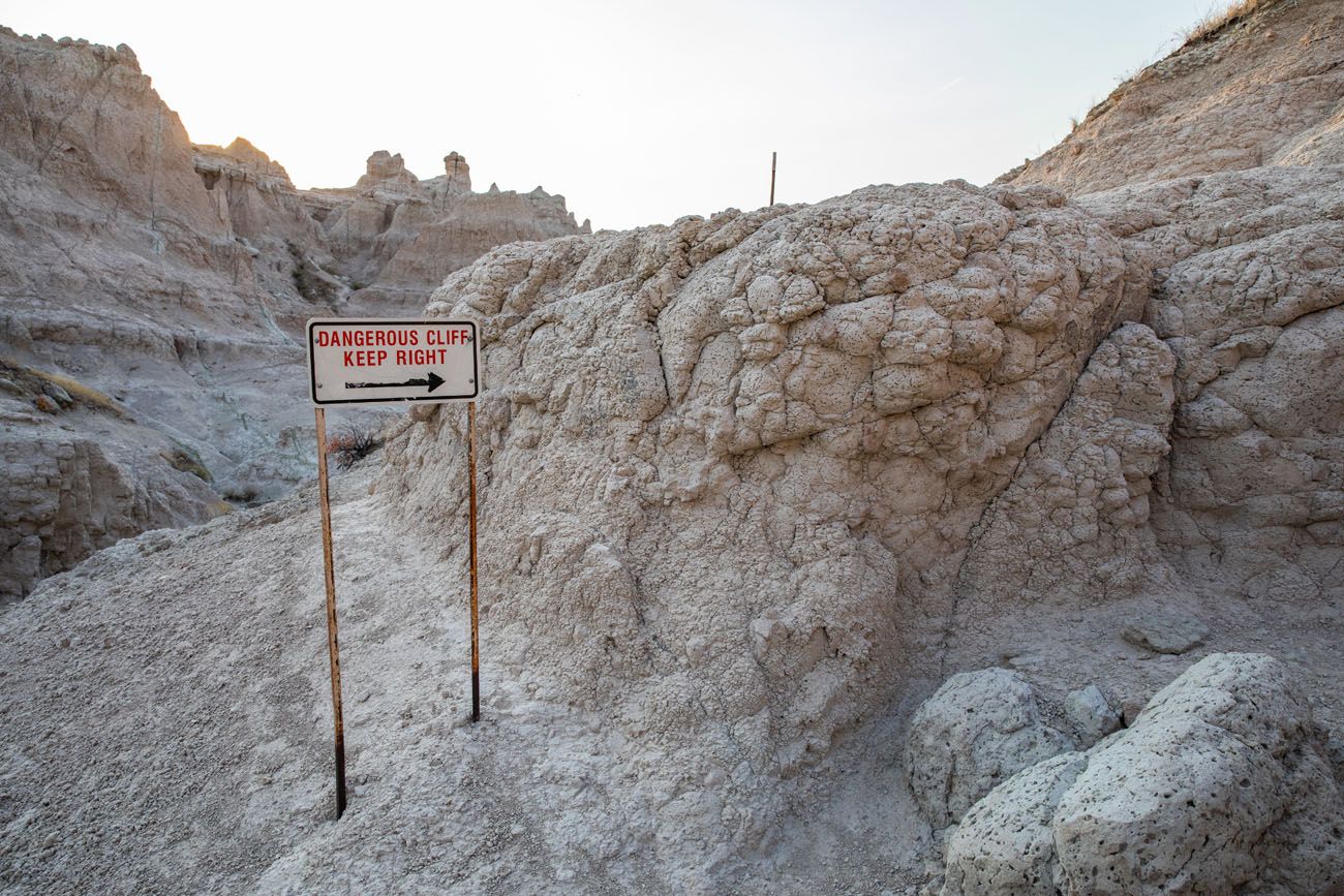 Notch Trail Cliff Sign