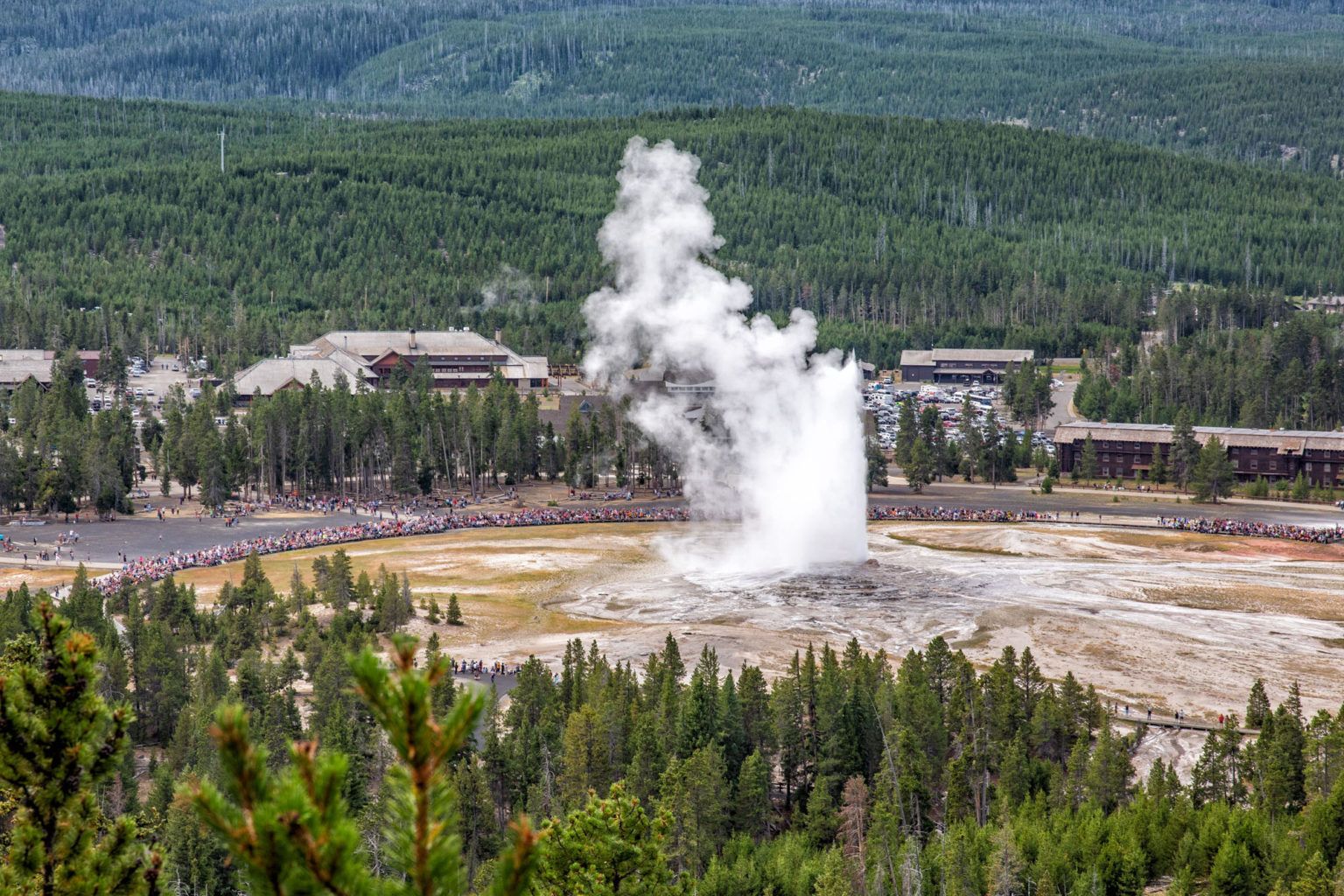 Old Faithful from Observation Point