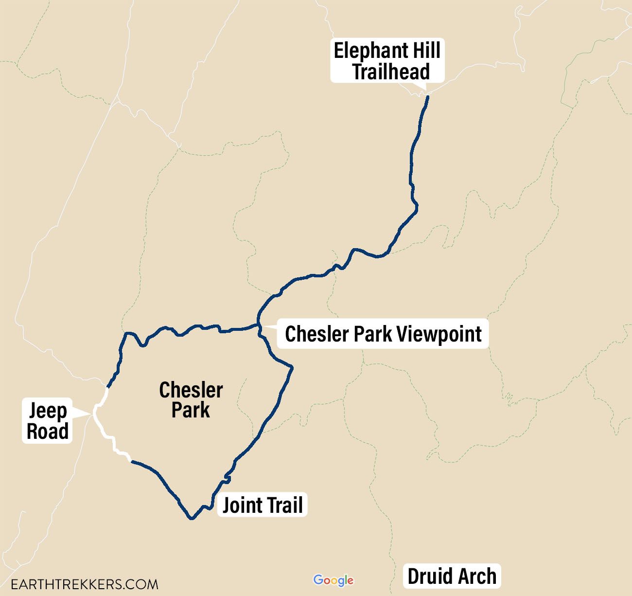 Chesler Park Loop Map