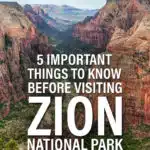 Zion National Park Tips