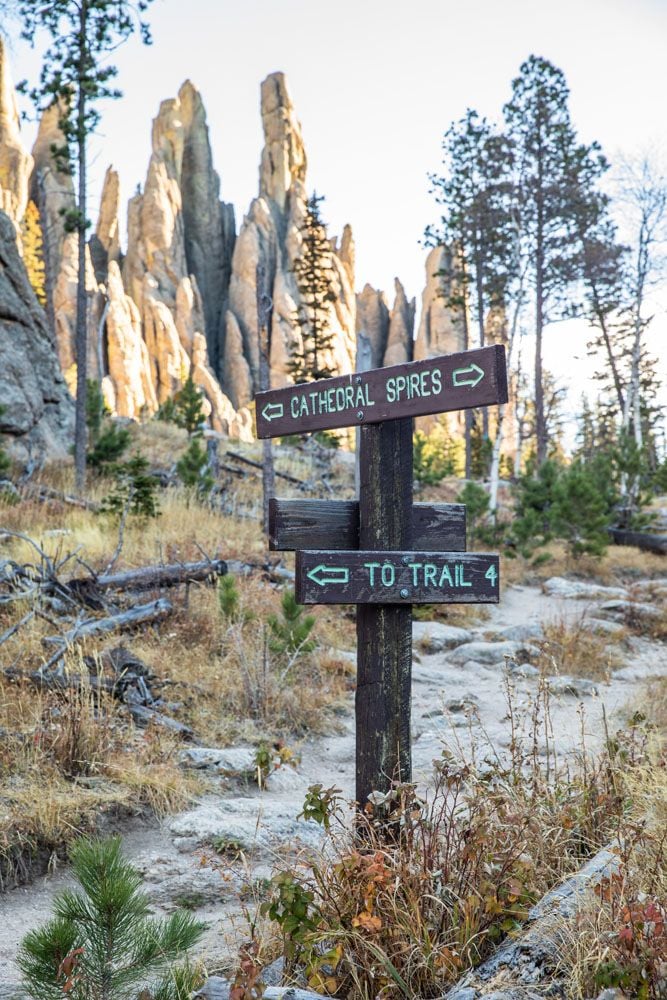 Cathedral Spires Trail Sign