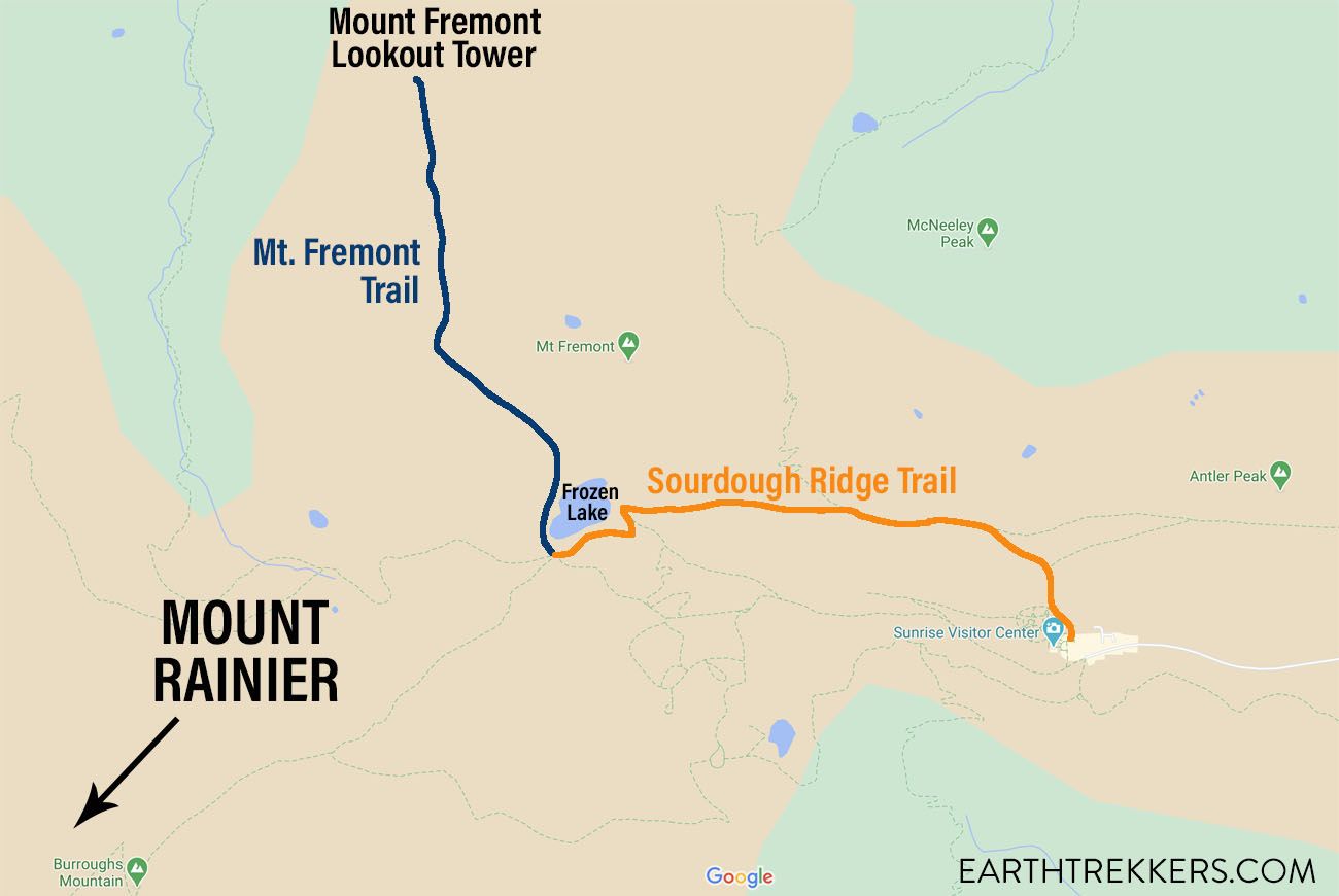 Mount Fremont Hike Map