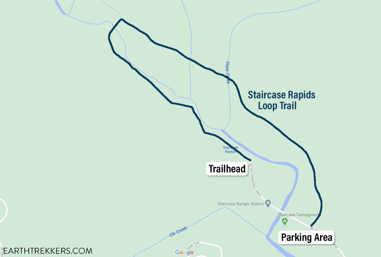 Staircase Rapids Loop Map