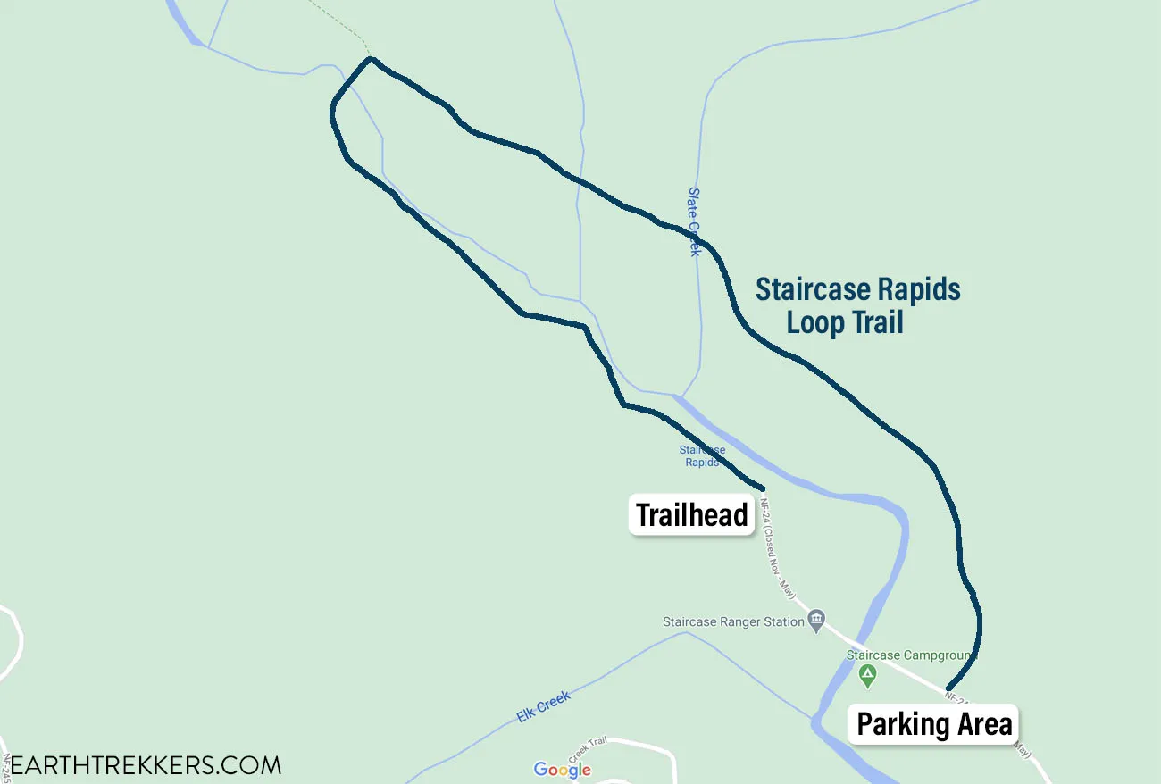 Staircase Rapids Loop Map