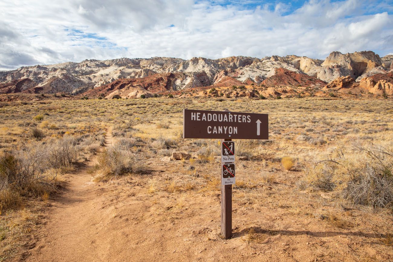 Headquarters Canyon Sign