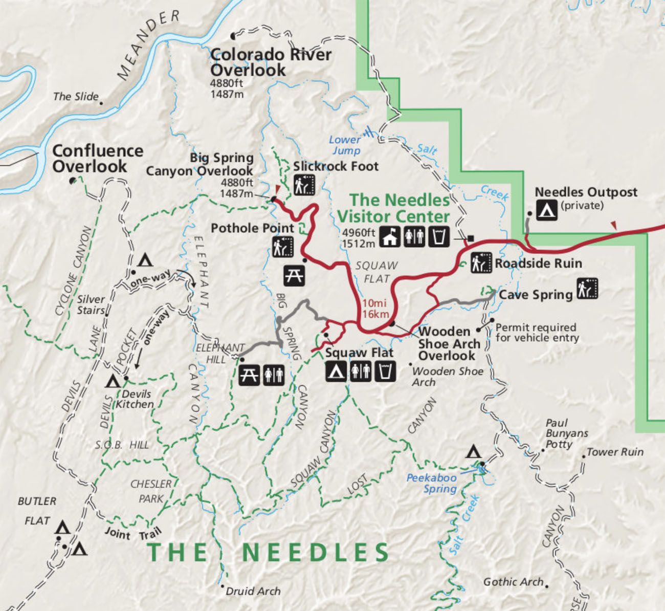 Map of the Needles